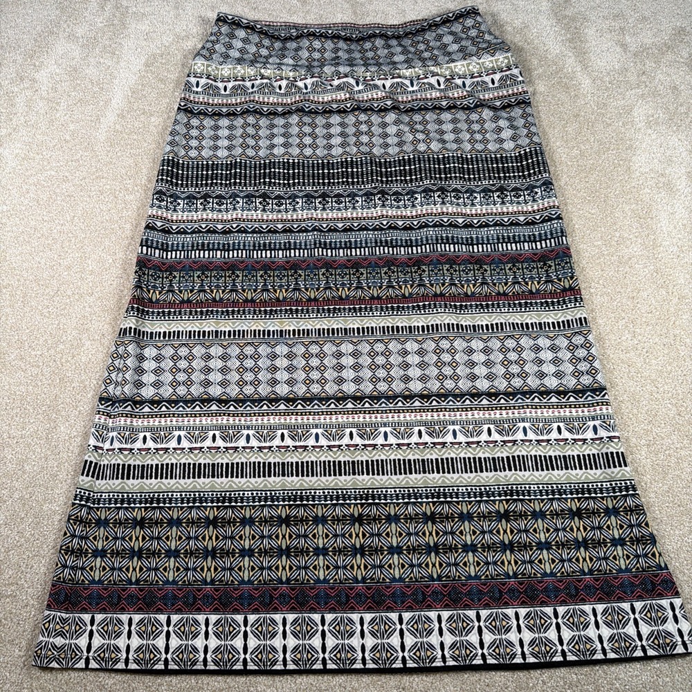 Daily Thread A Line Maxi‎ Skirt Womens Medium Tribal Aztec Stripe Print Boho